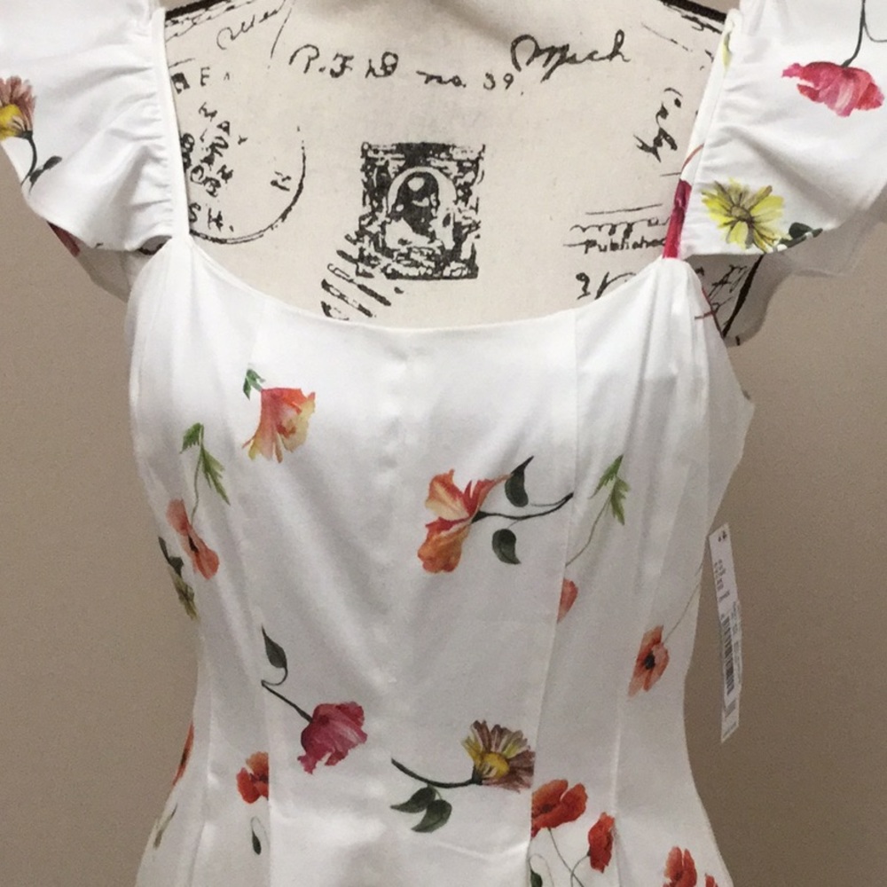 Gianni Bini Jaime white cotton and spandex dress - Picture 3 of 8